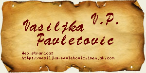 Vasiljka Pavletović vizit kartica